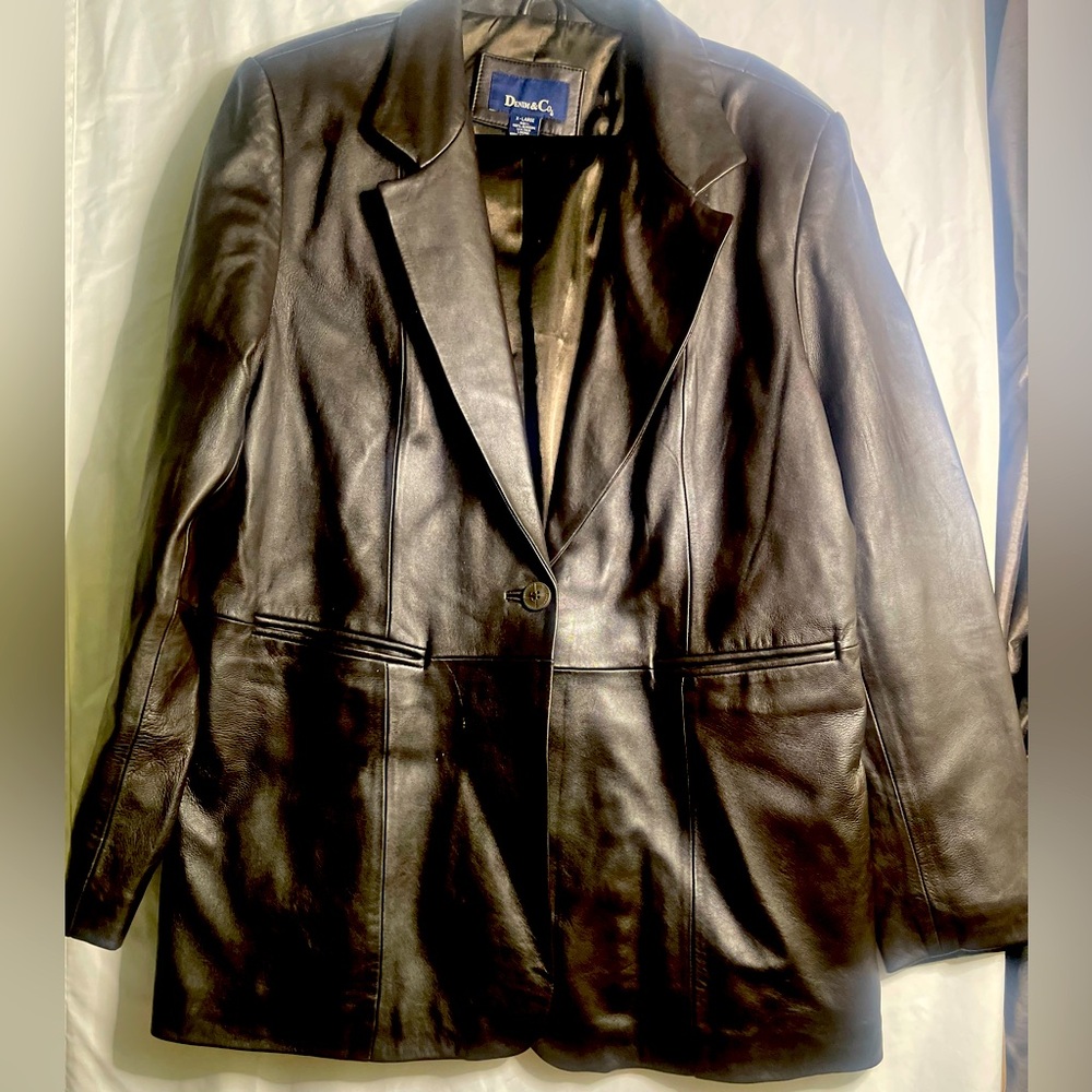 Denim and co  leather blazer. XL